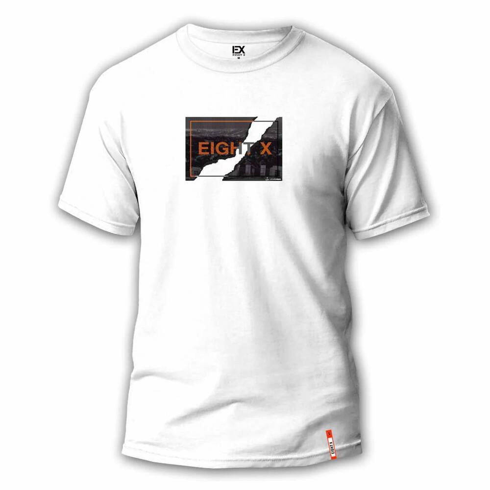 NEW EIGHT X men's backstage 8x street t-shirt in white